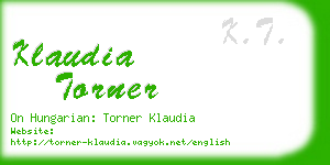 klaudia torner business card